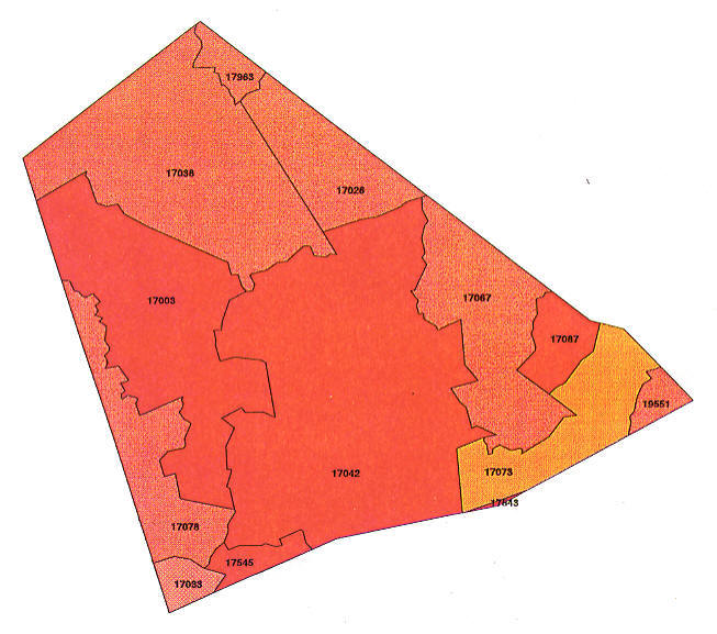 Northampton County Pa Zip Code Map